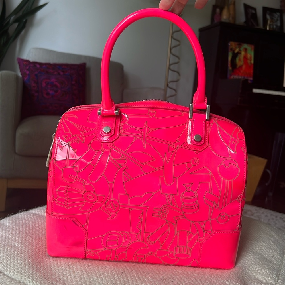 RARE Diane De Maria Bonnie Rose-103 Neon Pink Handbag